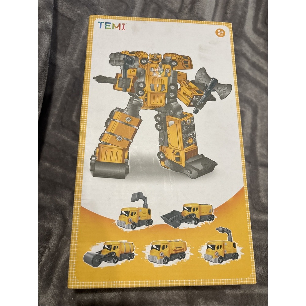 Temi 5 in 1 Transforming Robot Toy Boy Gift age 3 &‎ up